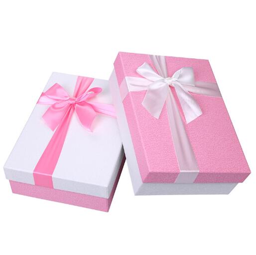 New design logo customized paperboard storage box for promotion gift with Ribbon different color available