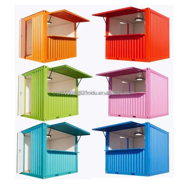Park Container House Stylish Prefab Houses for Unique Kiosk Concept 10ft 20ft Kitchen Coffee Bar Container