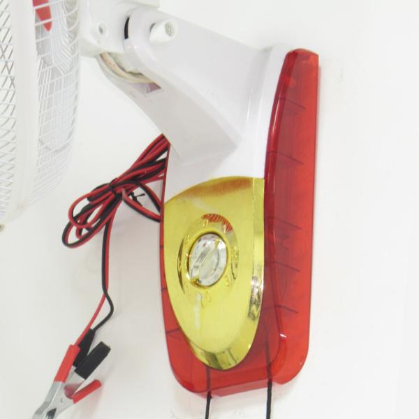 Solar Rechargeable DC Wall Fans 12V 16 Inch With Lithium Battery