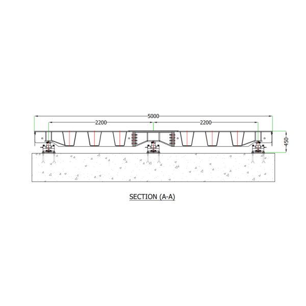 High Strength Guard Rails Pitless Weighbridge Steel Deck Truck Scale For Energy Plants