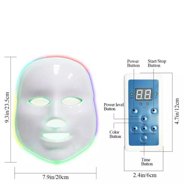 A pele flexível da beleza infravermelha vermelha facial do fotão do uso da casa de Skincare conduziu a máscara da terapia da luz da cara