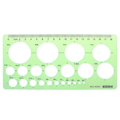 Multi-template Circle Drawing Ruler High Clarity PS Various Sizes Efficient Drafting Tool