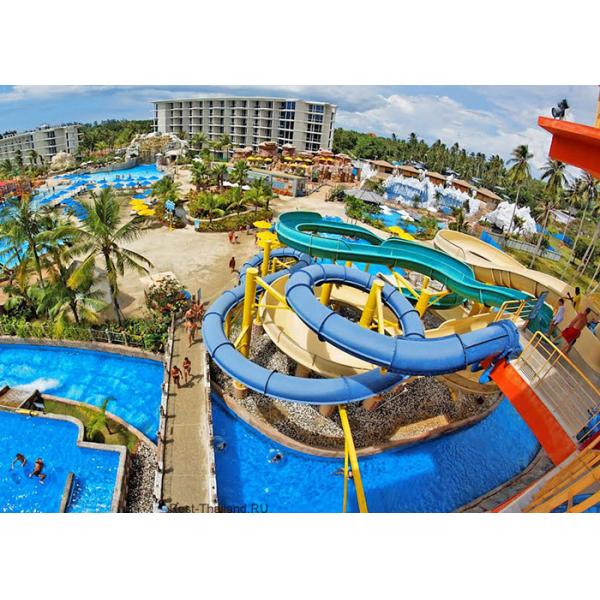 Adult Construction Spiral Swimming Pool Slide Theme Park Water Slide 90 KW Power