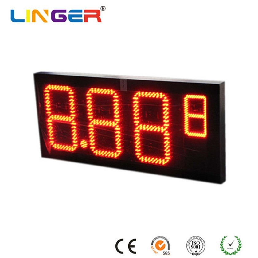 PCB Digital Gas Station Sign 2.0mm Thickness Gas Station LED Sign With Multi Function Remote
