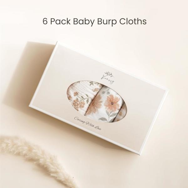 Large 100% Cotton Muslin Burp Cloths Comfortable For Newborns