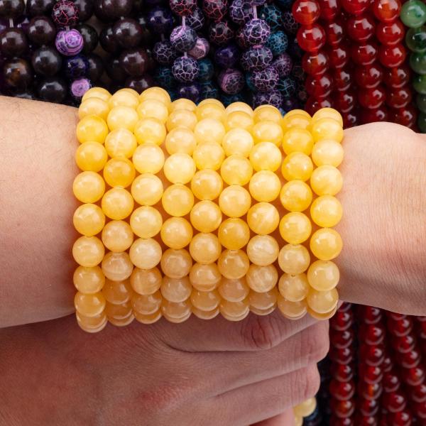 8 мм легче Мед Нефритовый драгоценный камень Бусы Лечебный кристаллический камень Бусы для ювелирных изделий