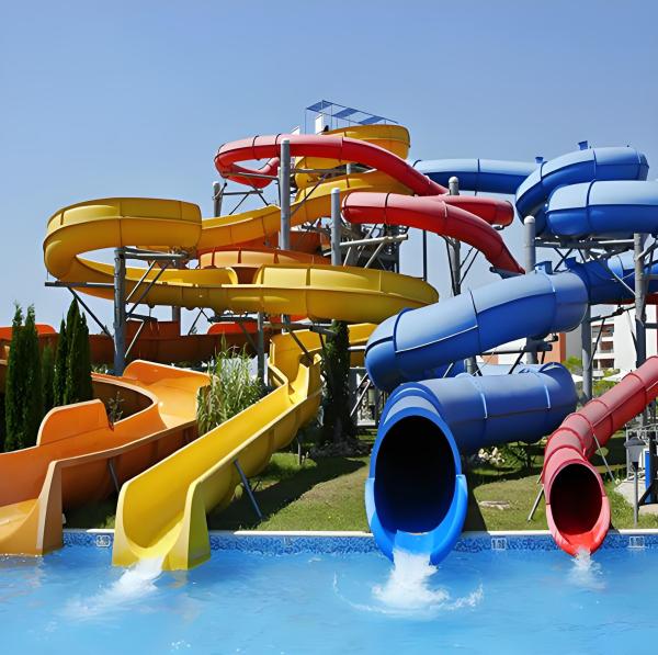 Swimming Pool Fiberglass Water Slide Amusement High Speed Family For Water Park Water Games