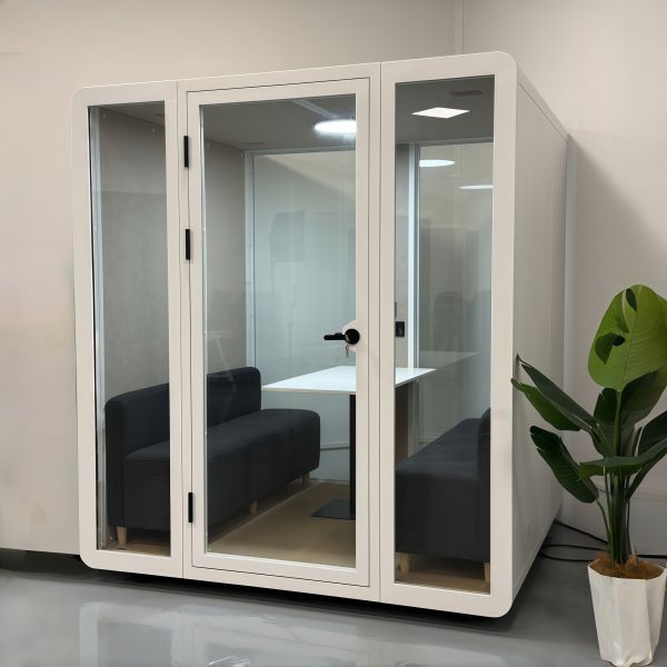 Soundproof Booth 4 Person Meeting Pod with 48.8dB Acoustic Performance Fast Installation and Movable Design