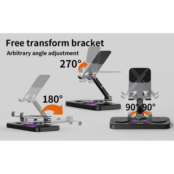3 In 1 Wireless Charger Dock Station Max 15W Fast Charging Wireless For I Series Wireless Device