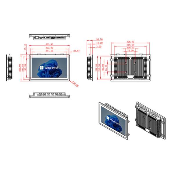 15.6-Inch Slim Windows Display for Factory Dashboards and Security Systems