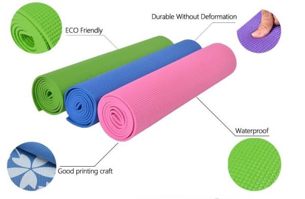 Hot Sale Durable PVC Yoga Mat / Picnic Mat /Non Slip Mat With Extra Long Size , Water Resistant , Best For Yoga Beginner