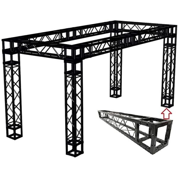 Round Concert Box Aluminum Lighting Truss Music Assembly Black