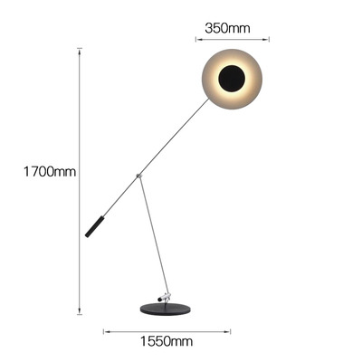 Vintage Long Arm Standing Light Home Decor Stand Industrial vertical lamp(WH-VFL-11)