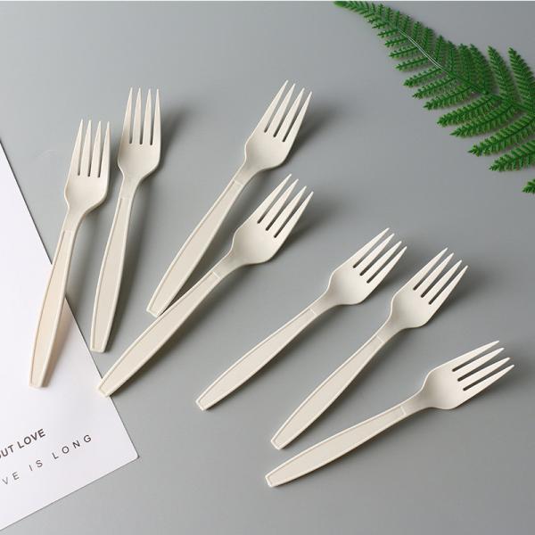 Ecofriendly PLA Disposable Tableware Fork Spoon And Knife Set Compostable Cutlery