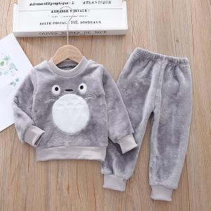 Winter Children's Cartoon Cat Pajamas Cute Home Wear For Baby Girl