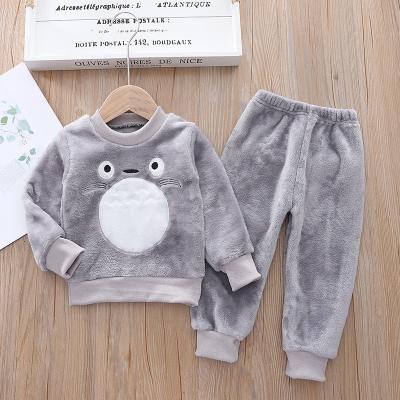 Os desenhos animados Cat Pajamas Cute Home Wear das crianças do inverno para o bebê