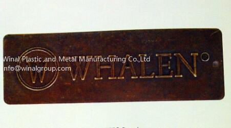 Garment metal tags,L55mm*W16mm,iron alloy,antique copper,size & finish can be OEM.
