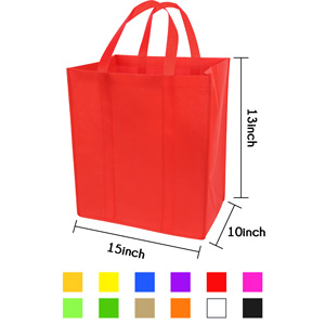 Nonwoven fabric Grocery Tote, Reinforced Handle Heavy Duty Large Shopping, Kitchen Reusable box bags
