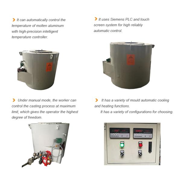 Gas Fired Crucible Aluminum Melting Furnace 300kg Capacity Customized Color