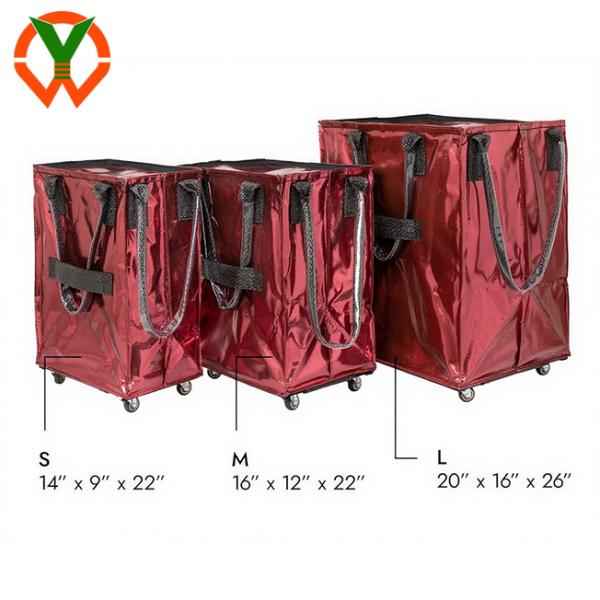 Large Reusable Shopping Bag On Wheels Rolling Tote Lightweight Grocery Bag With Handles