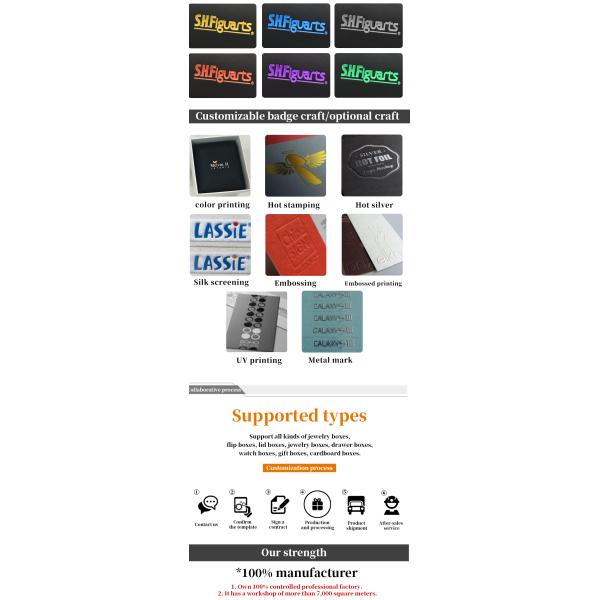 Logo du client Boîte à bijoux en cuir Hanhong PU pour bagues Boucles d'oreilles Pendants et colliers