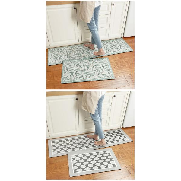 Нескользящий кухонный коврик с подушкой и стираемым диатомным ковриком для комфорта на полу