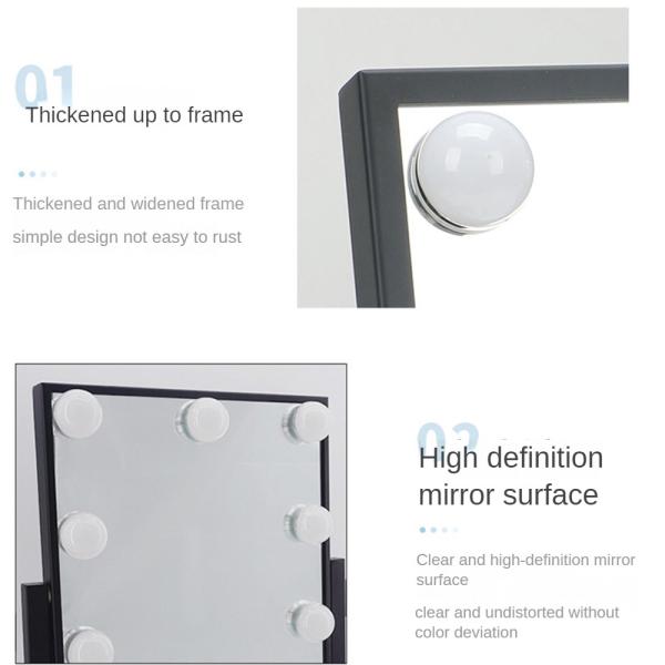 Logotipo extra Sim Top Fashion lâmpada LED em cromo decoração de casa maquiagem vaidade com espelho de Hollywood