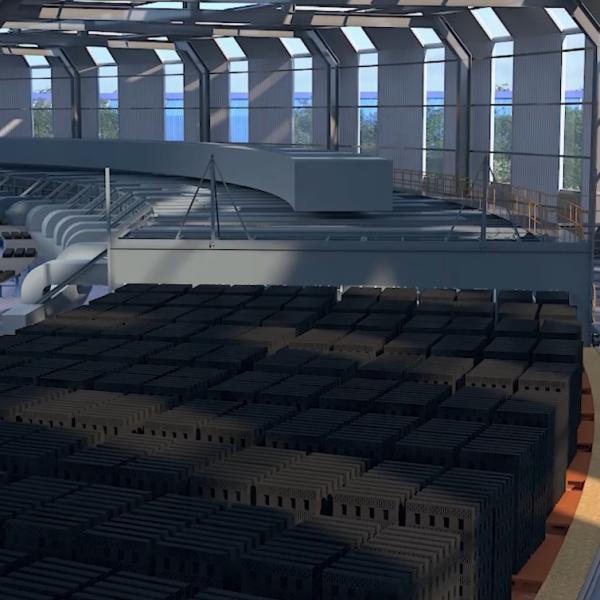 Ротационная печь 300000 кирпичей Ежедневная мощность Полностью автоматический кирпичный завод для производства красных кирпичей