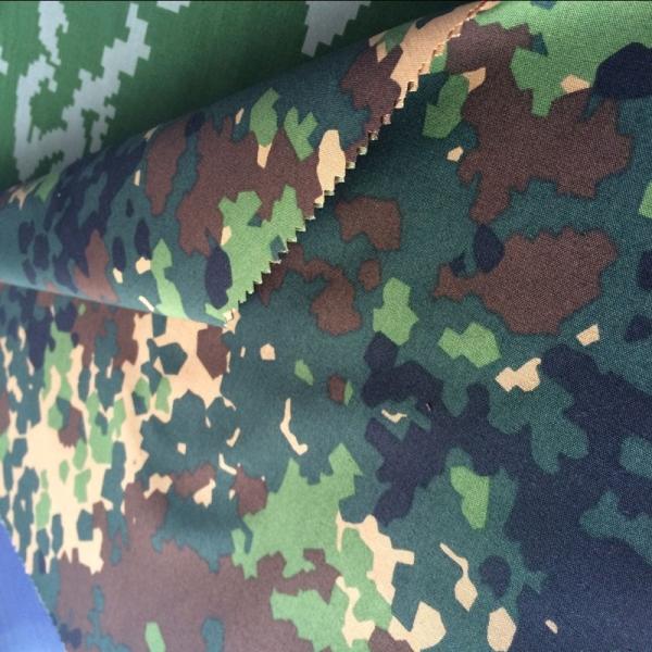 Tejido uniforme de poliéster rayón Poplin TR 65 35 Camuflaje 150gm Camisas