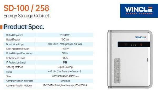 110 Kw Max Apparent Power 100kw Rated Power LFP Battery Cabinet for C&I Energy Storage