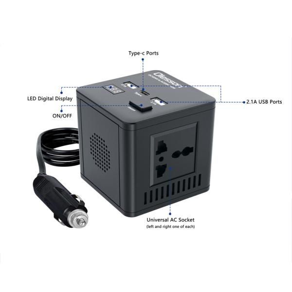 Power Inverter Car Inverter Solar Tracking Kit Dc 12V To Ac 220V 150W Car Power Inverter Charger 24V 220V