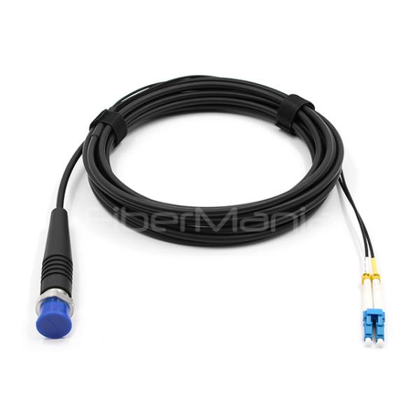 Conexión RDC a LC/UPC 2 núcleos OS2 exterior G657A1 TPU Cordón de parche para chaqueta