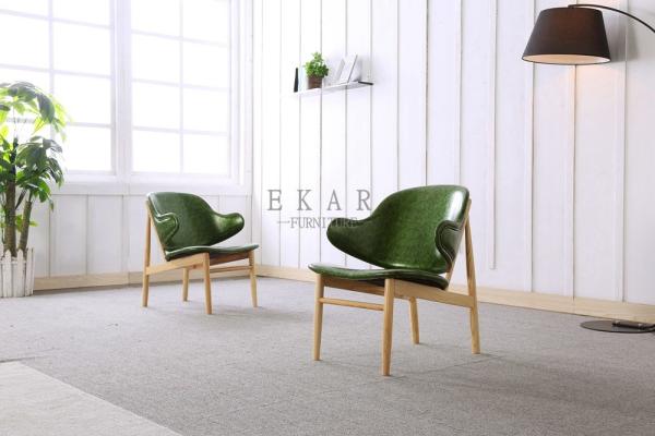 Green Leather Living Room Furniture Relax Chair