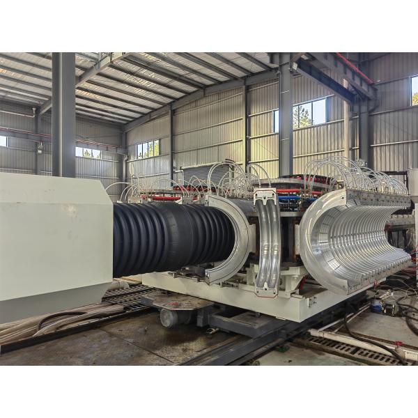 Siemens PLC Controlled Double Wall Corrugated Pipe Machine Extrusion Line For Water Supply