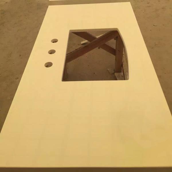 Marmore Countertop Vanity Top Relaxado / Beveled / Miter Borda Sem costura