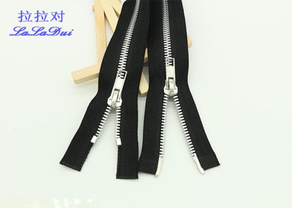 Brass Teeth 20 Inch Two Way Metal Zip Euro Type Length Customized For Cardigans