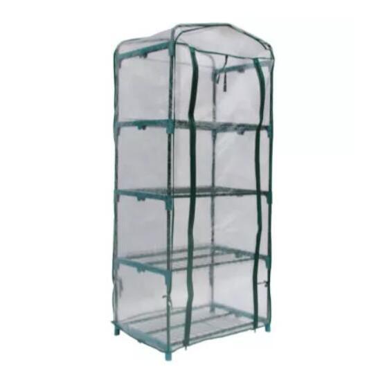 Easily Assembled Transparent Greenhouse 4 tier Vinyl House with Steel Tube Dia 16mm