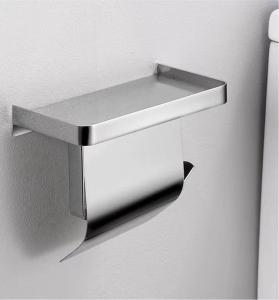 Waterproof Wall Mounted Toilet Paper Holder , 304 Stainless Steel Toilet Tissue