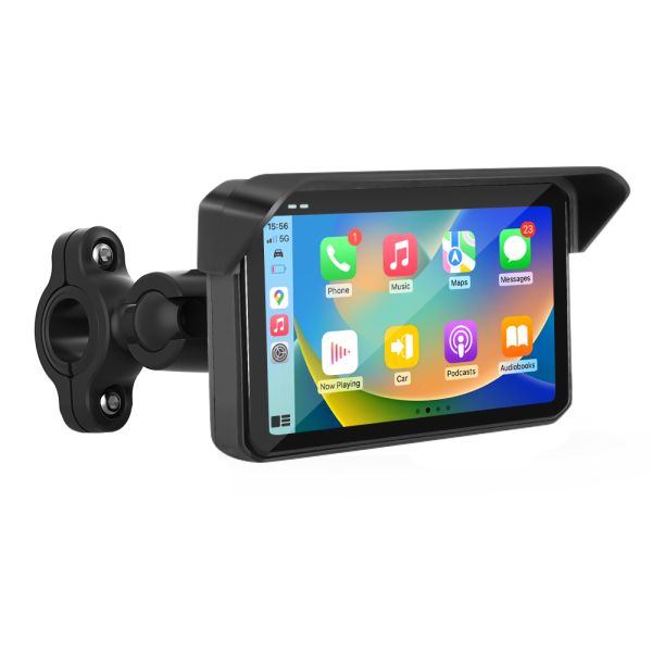 Motorcycle GPS Navigation Systems 5 Inch Motorcycle Carplay GPS Navigation Screen Moto Android Auto Touch Display Quick Easy Removal of Anti-theft