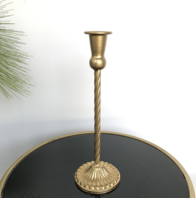 Golden Wear Resistant 0.5KG Nordic Style Candle Holder
