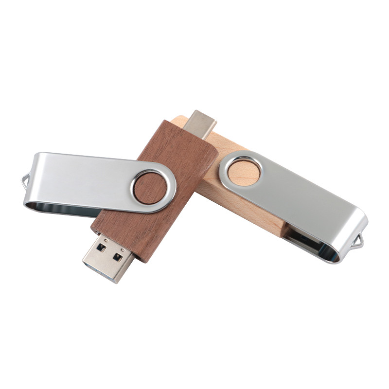 Естественный деревянный USB флэш-накопитель 2.0 3.0 с типом C + USB Новые формы Быстрая скорость