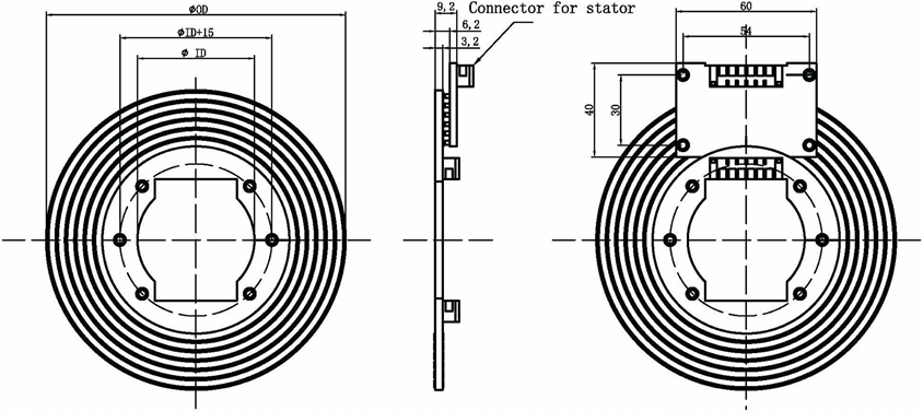 Customized PCB Pancake Slip Ring Supporting Multi Channel Hybrid Transmission