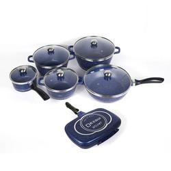 Wholesale Top Seller Multifunction 23pcs Red Cooking Pot Set Non Stick Ollas Non-Stick Aluminum Cookware Sets