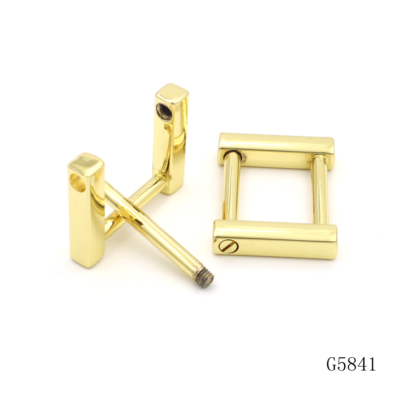 Light Gold Open D Ring 15.5mm Flat D Rings Detachable Mirror Finish