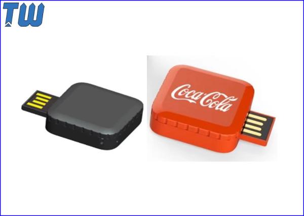 Mini Square Twister Plastic 16GB Pen Drive USB Flash Drive Free Key Ring