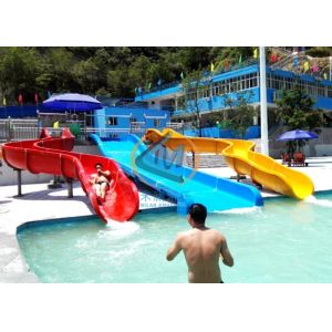 Commercial Use Water Park Slide 1.9m Height Anti Ultraviolet For Family