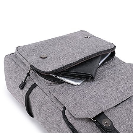 Portable Laptop Travel Bag , Grey Computer Bag Backpack Style 32*43*17 Cm
