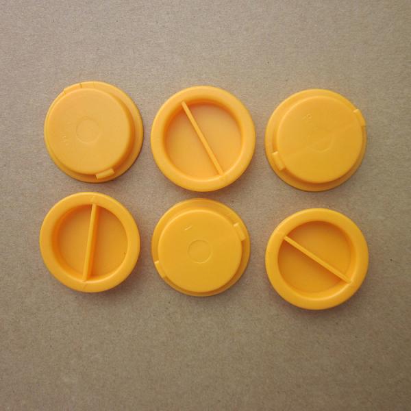 Green material ABS or HIPS lid for piggy bank , money bank , diameter 3.5 cm