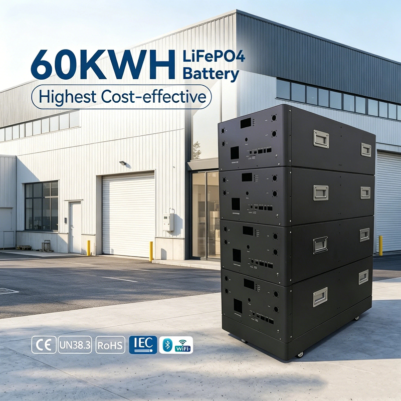 51.2V 15KWH 30 KWH 45 KWH 60KWH Stackable LiFePO4 Solar Battery for Solar Energy Storage Systems