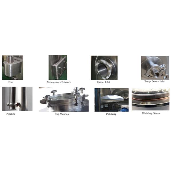 304 SS Cold Liquor Tank 10BBL Capacity Semi Automatic Control / Dimple Plate Jacket